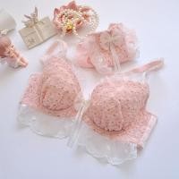 ราคา ญี่ปุ่นหวานและน่ารักปักลูกไม้ระบายอากาศชุดชั้นในสาวบางสบายกรอบรวบรวมชุดชั้นในเซ็กซี่ (25831372879)