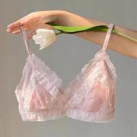 ราคา ชุดชั้นใน บราไร้สาย ผ้าลูกไม้ แบบบาง สุดเซ็กซี่ สไตล์ฝรั่งเศส สําหรับผู้หญิง (20491548360)