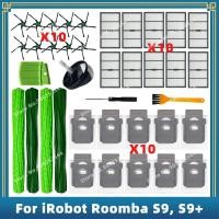 ราคา ใช้งานร่วมกับสําหรับ iRobot Roomba S9 9150 S9 Plus 9550 อะไหล่ทดแทนอุปกรณ์เสริมหลักแปรงด้านข้างตัวกรอง Hepa ถุงเก็บฝุ่น (57800353040)
