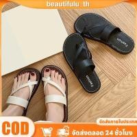 ราคา รองเท้าแตะสายไขว้สำหรับผู้หญิง สีพื้น สไตล์เกาหลี ระบายอากาศได้ดี เหมาะสำหรับใส่ไปชายหาดและใส่ในชีวิตประจำวัน Beautifulu th (49701394744)