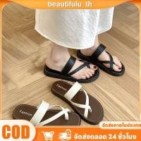 ราคา รองเท้าแตะส้นแบนสำหรับผู้หญิงในช่วงฤดูร้อนปี 2025 ใหม่ สไตล์เกาหลี สีพื้น สายไขว้ รองเท้าแตะระบายอากาศได้ดี กันลื่น เหมาะสำหรับใส่ไปชายหาดและใส่ในชีวิตประจำวัน Beautifulu th (55850086350)