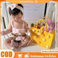 ราคา กระเป๋าถือผ้าสักหลาดลายการ์ตูนหมียีราฟสีสันสดใสสำหรับเด็ก กระเป๋าผ้าสักหลาดสีพื้น ความจุขนาดใหญ่ กระเป๋าสะพายไหล่ลายสตรอเบอร์รี่ Beautifulu th (26190952654)