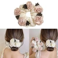 ราคา Cons ยางรัดผมดอกไม้ขนาดใหญ่เชือกผูกผมยางรัดผมแบบยืดหยุ่น ยางรัดผม (55650970069)