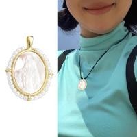 ราคา จี้พระแม่มารีย์ ออกแบบสวยงาม สำหรับสวมใส่ประจำวัน ลายเปลือกหอยเรียบๆ พร้อมเคลือบชุบทอง 18K (44409054757)