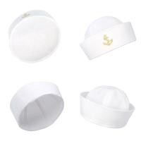 ราคา Cons Vintage Sailor Hats Caps Navy Hat with Anchor Fancy Cosplay Dress (40665491240)