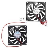 ราคา 12V 2 Pin 80x80x10mm PC Computer CPU System Heatsink Brushless Cooling Fan 8010 (42211861481)