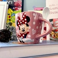 ราคา มินนี่มิกกี้เมาส์น่ารักสีชมพูสาวหัวใจถ้วยน้ําถ้วยกาแฟถ้วยนมคู่คู่ถ้วยของขวัญอุปกรณ์ต่อพ่วงพร้อมช้อน (52900989837)
