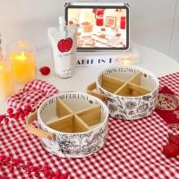 ราคา เซรามิกที่สวยหรูแบบพกพาตะกร้าผลไม้ขนมขบเคี้ยวจานผลไม้แก้วชายามบ่ายห้องนั่งเล่นครัวเรือนถ้วยกาแฟจานรองชุด (46351527952)