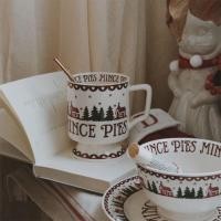 ราคา Retro Goblet เซรามิคจานขนมถ้วยภาษาฝรั่งเศสคําคริสต์มาสบรรยากาศของขวัญบ้าน (45551853195)