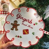 ราคา Ins สไตล์เกาหลีคริสต์มาส Gingerbread Man จานเซรามิคการ์ตูนน่ารักสาวหัวใจขนมเค้กอาหารเช้าจานบนโต๊ะอาหาร (41920048838)