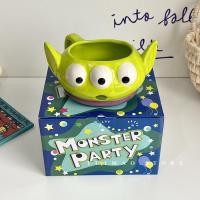 ราคา Creative Three Eyed Monster แก้วเซรามิคชามธัญพืชการ์ตูนน่ารักToy Storyถ้วยน้ําเครื่องประดับปากกาHo (28540394057)