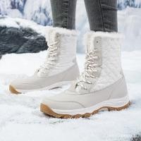 ราคา รองเท้าบูทกันหิมะผู้หญิง ทรงกลางแจ้ง กันหนาว เหมาะสำหรับการเดินทาง (40366725569)