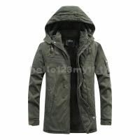 ราคา ฤดูหนาวบุรุษทหาร Parkas ลำลองขนแกะหนาอบอุ่นผู้ชาย Parkas windproof แฟชั่นแจ็คเก็ตคลุมด้วยผ้าเสื้อกันลมผ้าฝ้ายบุรุษแจ็คเก็ต h1zs (29707908918)