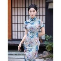 ราคา กี่เพ้าฤดูร้อนใหม่ ผ้าระบายอากาศดี สไตล์ผีเสื้อนำสมัยสำหรับผู้หญิง (43175200532)