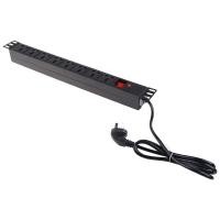 ราคา Lala 1U PDU รางปลั๊กสําหรับงานหนักแบบชาร์จไฟได้พร้อมสวิตช์ 8 ช่องพื้นที่กว้าง (40467381740)
