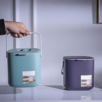 ราคา Portable 2 Tier Plastic Kitchen Waste Trash Can with Handle Compost Drainer Bin (44014303600)