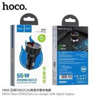ราคา Hoco HK66 หัวชาร์จ Type C and USB มี 4 ช่องชาร์จ หัวชาร์จมอเตอร์ไซค์ รถยนต์ Car charger digital display PD30W QC3 0 (43017557530)