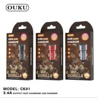 ราคา OUKU CK01 ที่ชาร์จแบตในรถ ชาร์จเร็ว USB car chargerหัวชาร์จ อะแดปเตอร์ ชาร์จในรถ 2ช่อง usb QC พร้อมส่ง (41324876730)