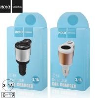 ราคา HOLO Car Charger ของแท้ 100 Car Charger รุ่น C 19 Double USB with Lighter (28191224301)