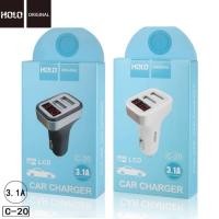 ราคา พร้อมส่ง HOLO C 20 kingkong Car Charger 3 1A FASTของแท้ 100 อุปกรณ์ชาร์จในรถยนต์ (26341224305)