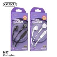 ราคา หูฟัง OUKU M27 small talk in ear หูกลม มีไมค์คุยได้ ใช้ได้ทุกรุ่น แท้100 (43718042010)