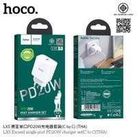 ราคา Hoco LX5 หัวชาร์จเร็ว Type C PD 20W พร้อมสายชาร์จเร็ว TC TC PD สำหรับ iOS Android Samsung ชุดชาร์จเร็ว มอก hc7 (40917692451)