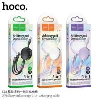 ราคา Hoco X78 สาย ชาร์จ 3in1แบบ2A ความยาว1เมตร แท้100 (40117693541)