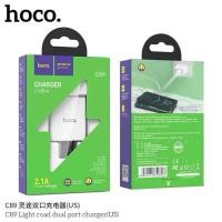 ราคา กดติดตามรับโค้ด Hoco C89 หัวชาร์จ 2 4A Adapter อะแดปเตอร์ ปลั๊กชาร์จ (44117482930)