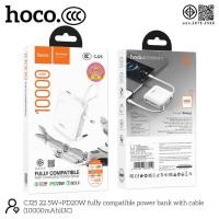 ราคา HOCO CJ25 พาวเวอร์แบงค์ 10000mAh PD 20W QC 3 0 มาตรฐาน CCC มอก สายชาร์จในตัว แบตสำรอง hc8 (40624091688)