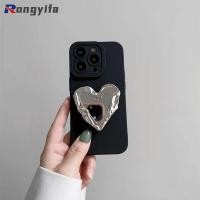 ราคา Love Heart Mirror Bracket Simple CaseสําหรับXiaomi Civi 4 Pro 3 2 1s mi 11 10 Ultra 11T 11 10T Pro 11 10 Lite 10Sน่ารักหรูหรานุ่มปกหลัง (27006737127)