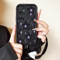 ราคา เคสสำหรับ VIVO Y75 Y55 5G Y55s Y33s Y33e Y30 5G Y52T T1 5G เคสโทรศัพท์ดาวสายคล้องสามสีซิลิโคนกันกระแทก (50200093054)