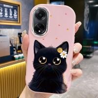 ราคา เคสสำหรับ OPPO A98 5G F23 5G A1 5G เคสโทรศัพท์แมวน่ารักกันกระแทกกลมและอ้วน (43773787228)