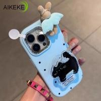 ราคา น่ารัก Angel Bunny ตุ๊กตาเคสโทรศัพท์สําหรับ OPPO A77 A57 A77S A17 A17K A16 A16S A74 A95 4G A96 A76 A93 A94 F11 Pro A54S A57E A57S A57S A57S A57S A57E A57S A57S กรณีการ์ตูนจุดปลอกกันกระแทกแมวสีดํา (409