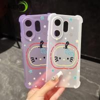ราคา พิกเซลน่ารักApple Kitty Ice Mistเคสโทรศัพท์สําหรับiPhone 13 Pro Max 12 Mini Pro Max XR XS Max X 8 7 Plus SE3 SE2 2022 2020 ดาวClearสี่มุมกันกระแทกSoft Frosted Cover (40364927351)