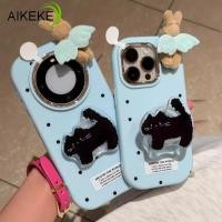 ราคา น่ารัก Angel Bunny ตุ๊กตาเคสโทรศัพท์สําหรับ Samsung Galaxy A03 Core A7 2018 หมายเหตุ 20 Ultra 10 Plus J2 Prime Grand Prime การ์ตูนแมวดําขาตั้งปลอก Dot กันกระแทกนุ่มปกหลัง (29141987153)