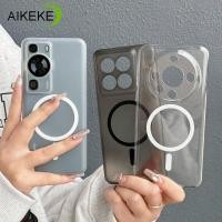 ราคา ปลอกคุณภาพสูงสําหรับ Xiaomi 14 13 13T 12T Pro Xiaomi 14 13 Ultra 12X 12S Mi 11 Ultra 10S เคสโทรศัพท์โปร่งใสวงกลมแม่เหล็กธุรกิจ Matte Hard PC ฝาหลัง (25679705189)