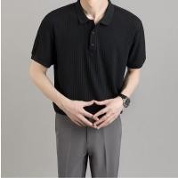 ราคา เสื้อแขนสั้นผู้ชาย สไตล์เรียบง่ายและเป็นที่นิยม เสื้อโปโลสไตล์ญี่ปุ่น (56600158896)