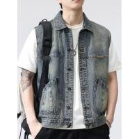 ราคา แจ็คเก็ตยีนส์วินเทจสำหรับผู้ชาย ทรงหลวม สไตล์ทำงานและการพักผ่อน (48551635647)