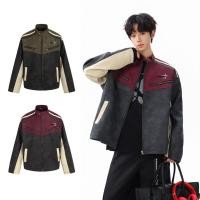 ราคา สด ยอดเยี่ยม รถจักรยานยนต์อเมริกันสไตล์สีคมชัดหนังนิ่มยืนปกแจ็คเก็ตฤดูใบไม้ร่วงใหม่แจ็คเก็ตหนัง ปู่ หลวม (43718037292)