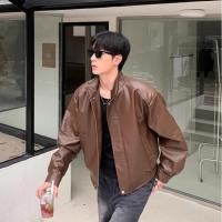 ราคา เสื้อแจ็คเก็ตหนังผู้ชายทรงหลวม ใส่สบาย เหมาะสำหรับฤดูใบไม้ร่วง (42526528640)