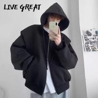 ราคา LIVE GREAT แจ็คเก็ตผู้ชาย เทรนด์ใหม่ แฟชั่น เรียบง่าย และอเนกประสงค์ เสื้อกันหนาว หลวม ระดับไฮเอนด์ สีเทา ขนาดใหญ่ รายละเอียด ไหล่ แจ็คเก็ตคลุมด้วยผ้าบุนวม (22974936538)