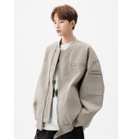 ราคา แจ็คเก็ตหนัง PU ย้อมสี สไตล์วินเทจชุดเบสบอล สำหรับฤดูใบไม้ร่วง (40565614087)