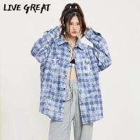 ราคา Live GREAT เสื้อเชิ้ตแขนยาว ลายสก๊อต คุณภาพสูง สไตล์สตรีทอเมริกัน แฟชั่นสําหรับผู้ชาย คู่รัก (24202358226)