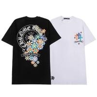 ราคา ผ้าฝ้ายพรีเมี่ยมลูกเรือ คอลาย Floral Cross Graphics แรงบันดาลใจจาก Chrome Hearts แฟชั่น Streetwear กับการออกแบบที่เป็นศิลปะสำหรับ Casual Tees (42755266362)