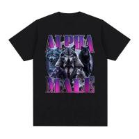 ราคา Alpha ชาย Wolf Pack พิมพ์ Graphic Tee เสื้อตลก Meme เสื้อยืดผู้ชายผู้หญิง Y2k Harajuku คุณภาพสูงขนาดใหญ่ T เสื้อ streetwear (28430245810)