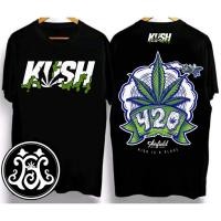 ราคา KUSH Colourful T Shirt เสื้อยืดพิมพ์ลายกัญชา ดีไซน์พิมพ์ลายด้านหน้า แขนสั้น (26385026945)