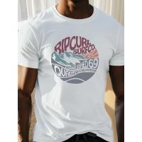 ราคา เสื้อยืดแฟชั่น Surf ทําจากผ้าฝ้ายระบายอากาศได้ดีพร้อมข้อความบนภูเขา RIPCURL SURFCO ลายพระอาทิตย์ขึ้น และ ESTABLISHED 69 (42051506398)
