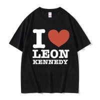 ราคา I Heart Leon Kennedy พิมพ์เสื้อยืดผู้ชายผู้หญิงเสื้อผ้าแฟชั่น Vintage T เสื้อชายผ้าฝ้ายขนาดใหญ่แขนสั้นเสื้อยืด Tops (28282692364)