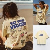 ราคา เสื้อยืด Zara ฤดูร้อนสไตล์ใหม่สีคมชัดพิมพ์เสื้อยืดแฟชั่นลําลอง S 5XL (26735019308)