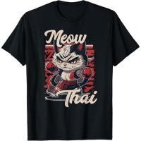 ราคา Meow Thai Fighter Cat Muay Thai Boxing Cat เสื้อยืดเสื้อผ้ารองเท้าเครื่องประดับ (26980848743)